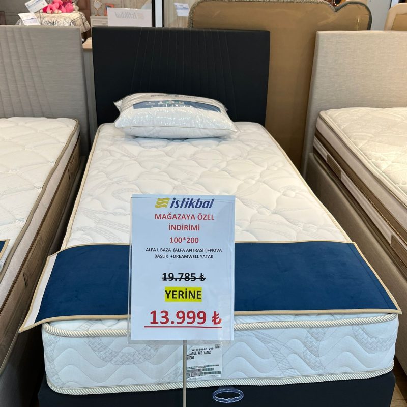 İstikbal Dreamwell Yatak Alfa L Baza Nova Başlık 100×200 (Teşhir)