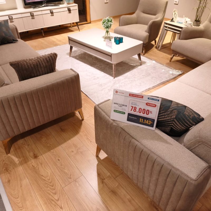 Bellona Napoli 3’lü Koltuk 2 Adet *Kampanyalı