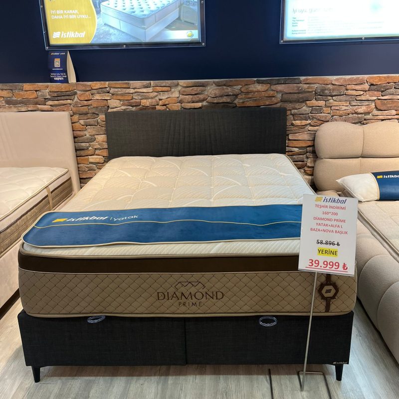 İstikbal Diamond Prime Yatak Alfa L Baza Nova Başlık 160×200 (Teşhir)